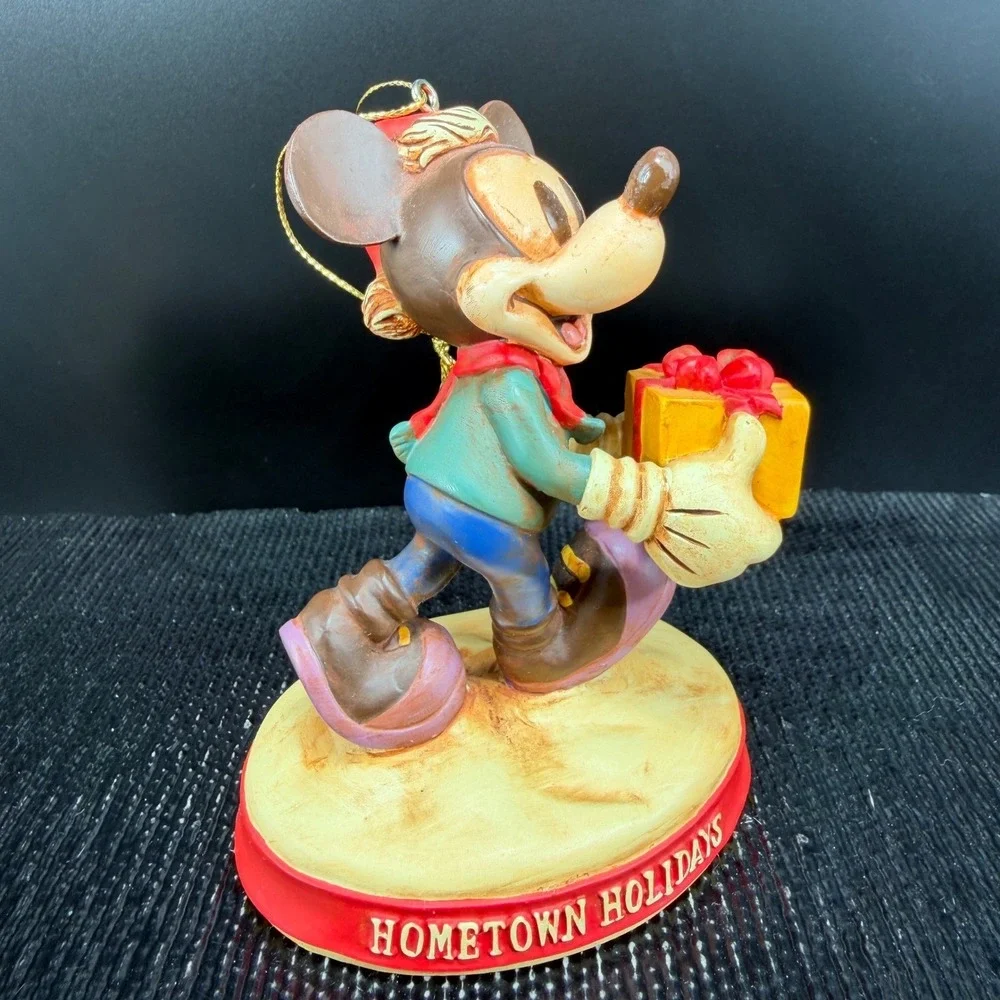Disney Mickey Mouse Hometown Holidays Disneyland Figurine Ornament Vintage NoBox